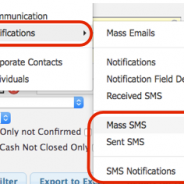 Mass sms portal in StudentLogic system